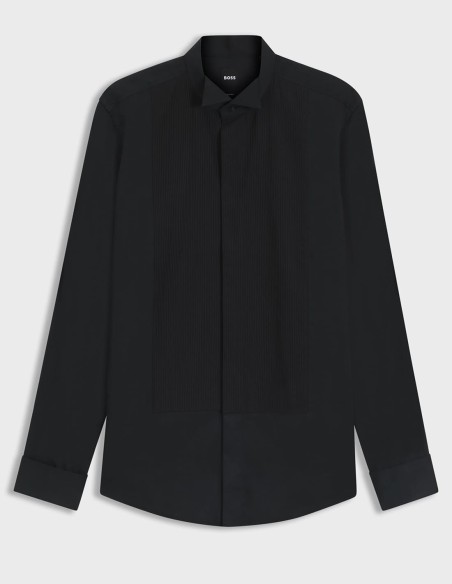 SLIM-FIT SHIRT IN EASY-IRON COTTON SATIN