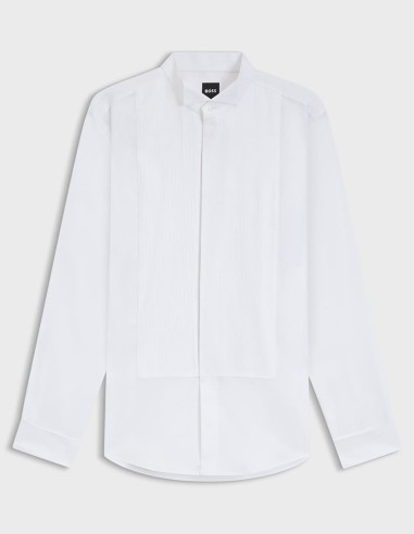 SLIM-FIT SHIRT IN EASY-IRON COTTON SATIN