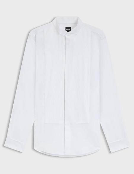 SLIM-FIT SHIRT IN EASY-IRON COTTON SATIN