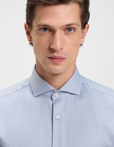 REGULAR FIT SHIRT IN PRINTED COTTON TWILL