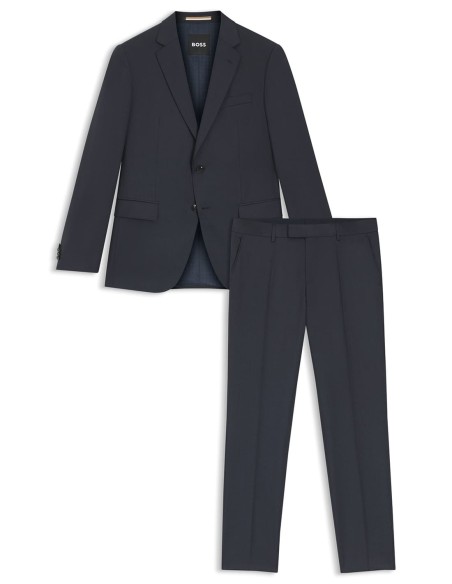TWO-PIECE SLIM-FIT SUIT IN MICRO-PATTERNED WOOL