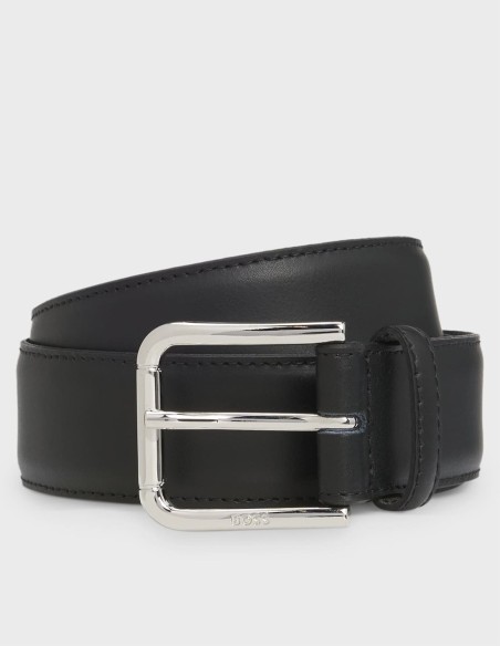 ITALIAN-LEATHER BELT WITH PIN BUCKLE