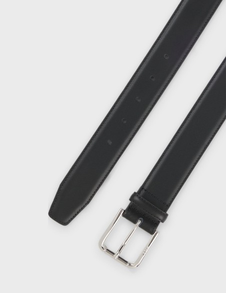 ITALIAN-LEATHER BELT WITH PIN BUCKLE