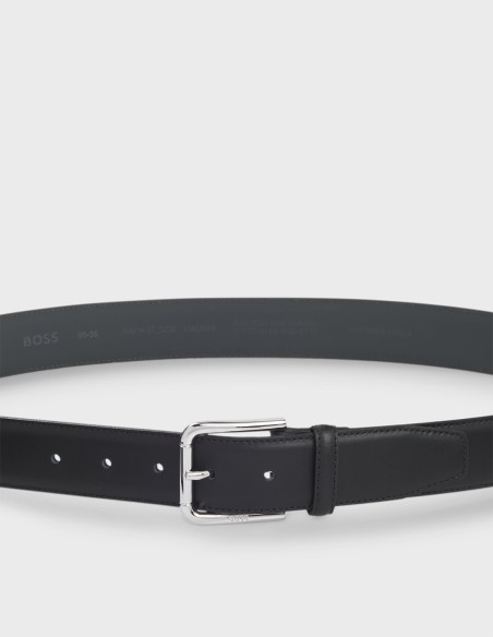 ITALIAN-LEATHER BELT WITH PIN BUCKLE