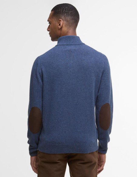 PATCH HALF ZIP SWEATER