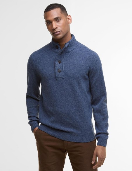 PATCH HALF ZIP SWEATER
