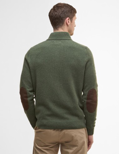 PATCH HALF ZIP SWEATER