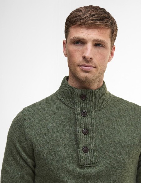 PATCH HALF ZIP SWEATER