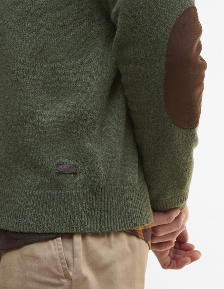 PATCH HALF ZIP SWEATER