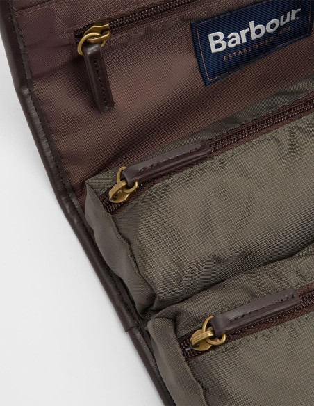 WAXED HANGING WASHBAG