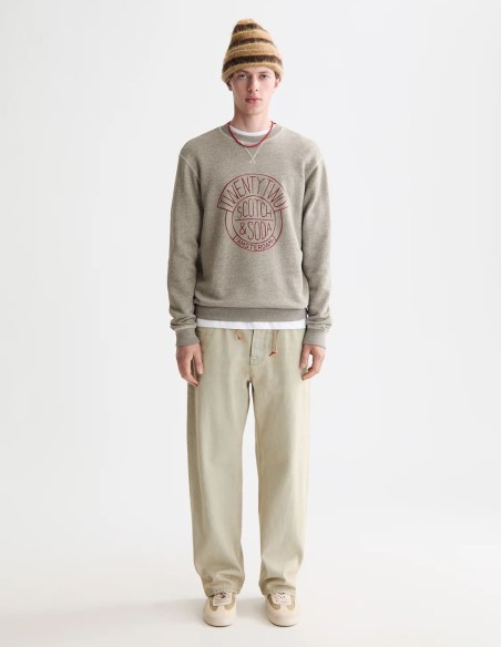 DENIM WASHED ARTWORK SWEATSHIRT