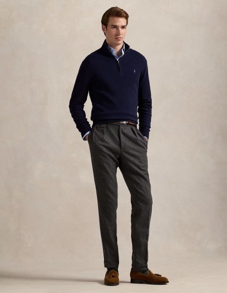 WOOL QUARTER-ZIP SWEATER