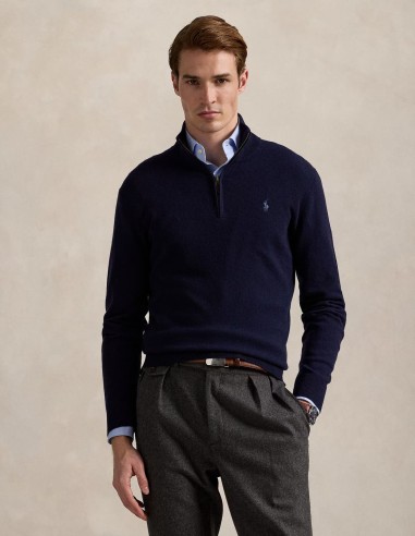 WOOL QUARTER-ZIP SWEATER