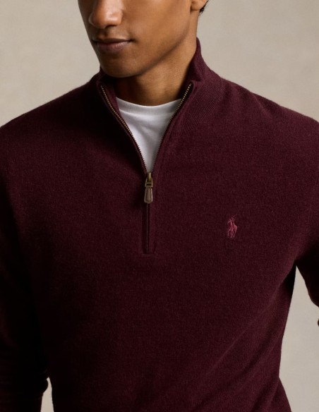 WOOL QUARTER-ZIP SWEATER