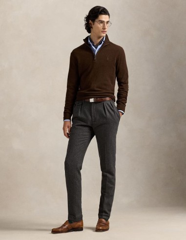 WOOL QUARTER-ZIP SWEATER