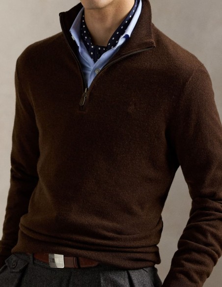WOOL QUARTER-ZIP SWEATER