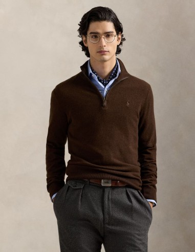 WOOL QUARTER-ZIP SWEATER