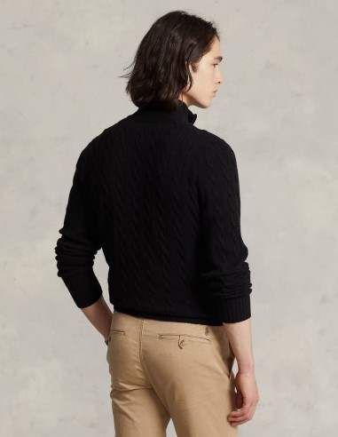 CABLE-KNIT WOOL-CASHMERE SWEATER