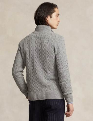 CABLE-KNIT WOOL-CASHMERE SWEATER