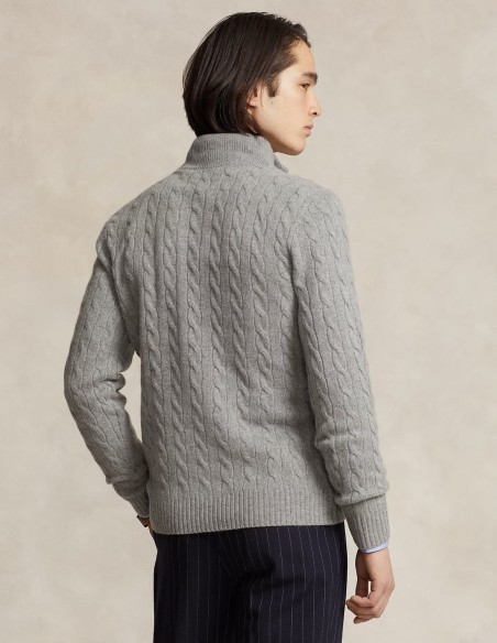 CABLE-KNIT WOOL-CASHMERE SWEATER