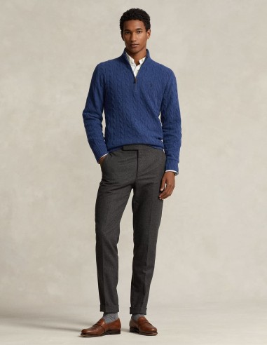 CABLE-KNIT WOOL-CASHMERE SWEATER