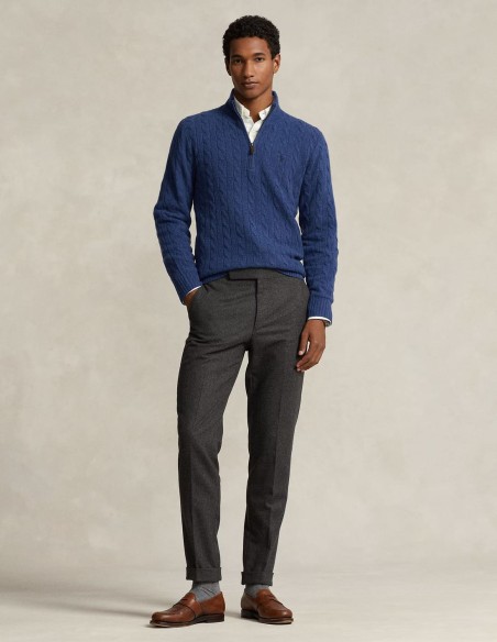 CABLE-KNIT WOOL-CASHMERE SWEATER