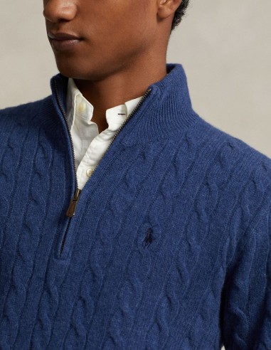 CABLE-KNIT WOOL-CASHMERE SWEATER