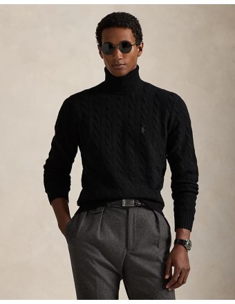 CABLE WOOL-CASHMERE ROLL...