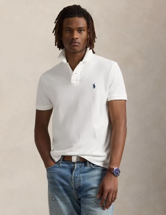 CUSTOM SLIM FIT MESH POLO...