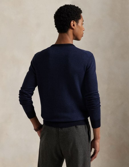 HOUNDSTOOTH WASHABLE WOOL JUMPER