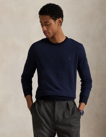 HOUNDSTOOTH WASHABLE WOOL JUMPER