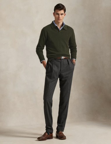WOOL JOHNNY-COLLAR JUMPER