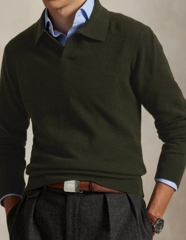 WOOL JOHNNY-COLLAR JUMPER