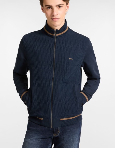 ZIP-UP SWEATSHIRT WITH CONTRAST DETAILS