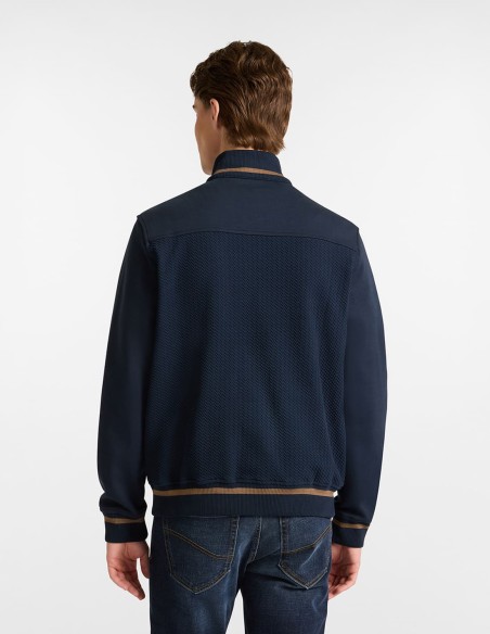 ZIP-UP SWEATSHIRT WITH CONTRAST DETAILS