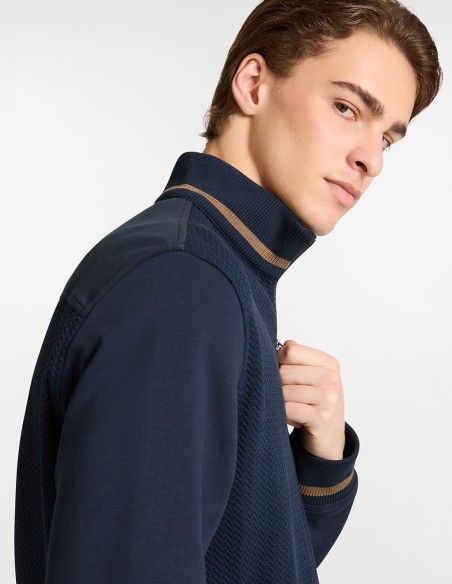 ZIP-UP SWEATSHIRT WITH CONTRAST DETAILS
