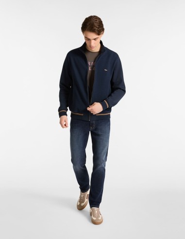 ZIP-UP SWEATSHIRT WITH CONTRAST DETAILS
