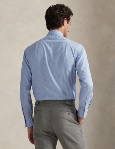 CUSTOM FIT HOUNDSTOOTH TWILL SHIRT