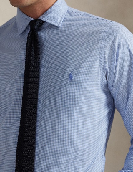 CUSTOM FIT HOUNDSTOOTH TWILL SHIRT