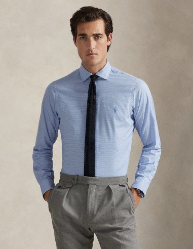 CUSTOM FIT HOUNDSTOOTH TWILL SHIRT