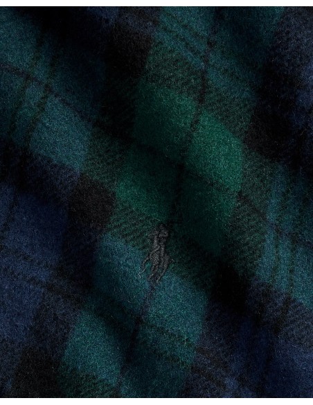 TARTAN FRINGE WOOL SCARF