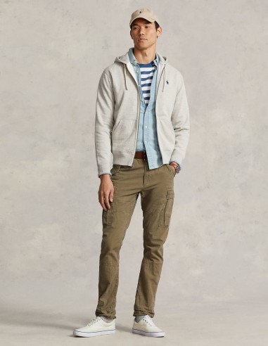 COTTON-BLEND FLEECE HOODIE