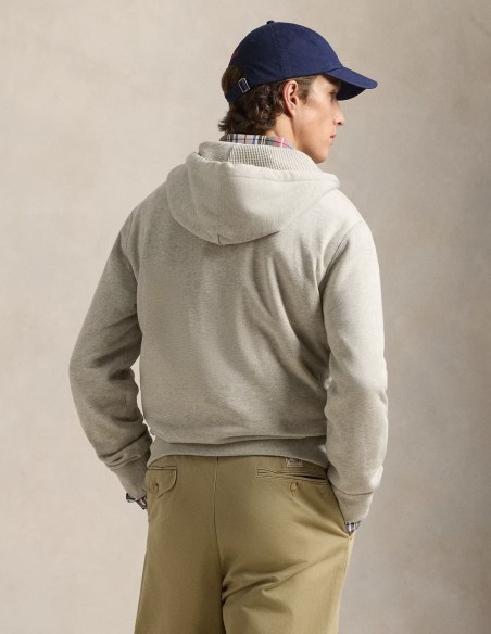 COTTON-BLEND FLEECE HOODIE