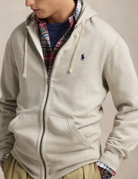 COTTON-BLEND FLEECE HOODIE