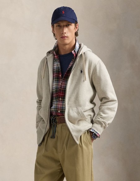 COTTON-BLEND FLEECE HOODIE