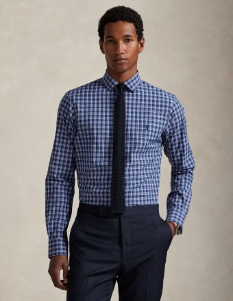 CUSTOM FIT PLAID STRETCH...