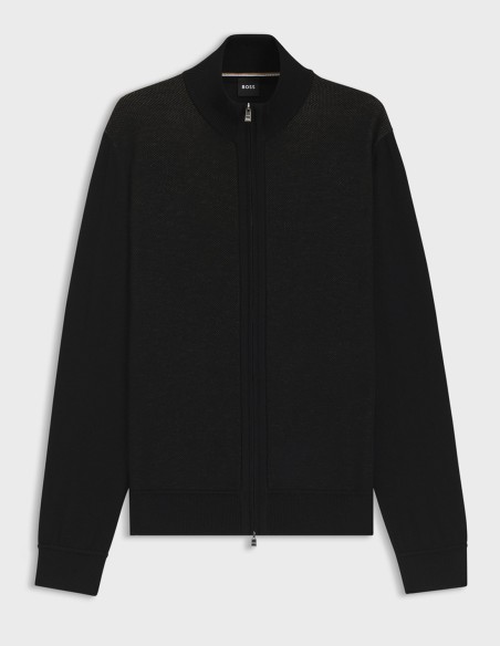 ZIP-UP CARDIGAN IN VIRGIN WOOL