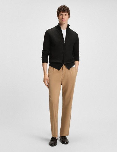 ZIP-UP CARDIGAN IN VIRGIN WOOL