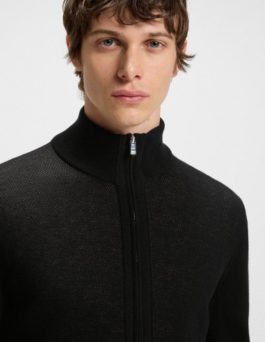 ZIP-UP CARDIGAN IN VIRGIN WOOL