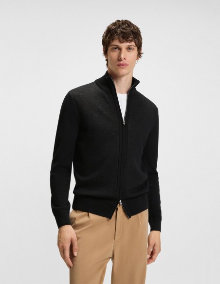 ZIP-UP CARDIGAN IN VIRGIN WOOL